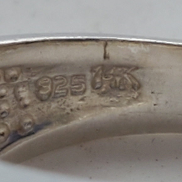 Sterling Silver/14K Ring with Garnet, Amethyst, and Peridot 6.75 Vintage - Picture 6 of 16